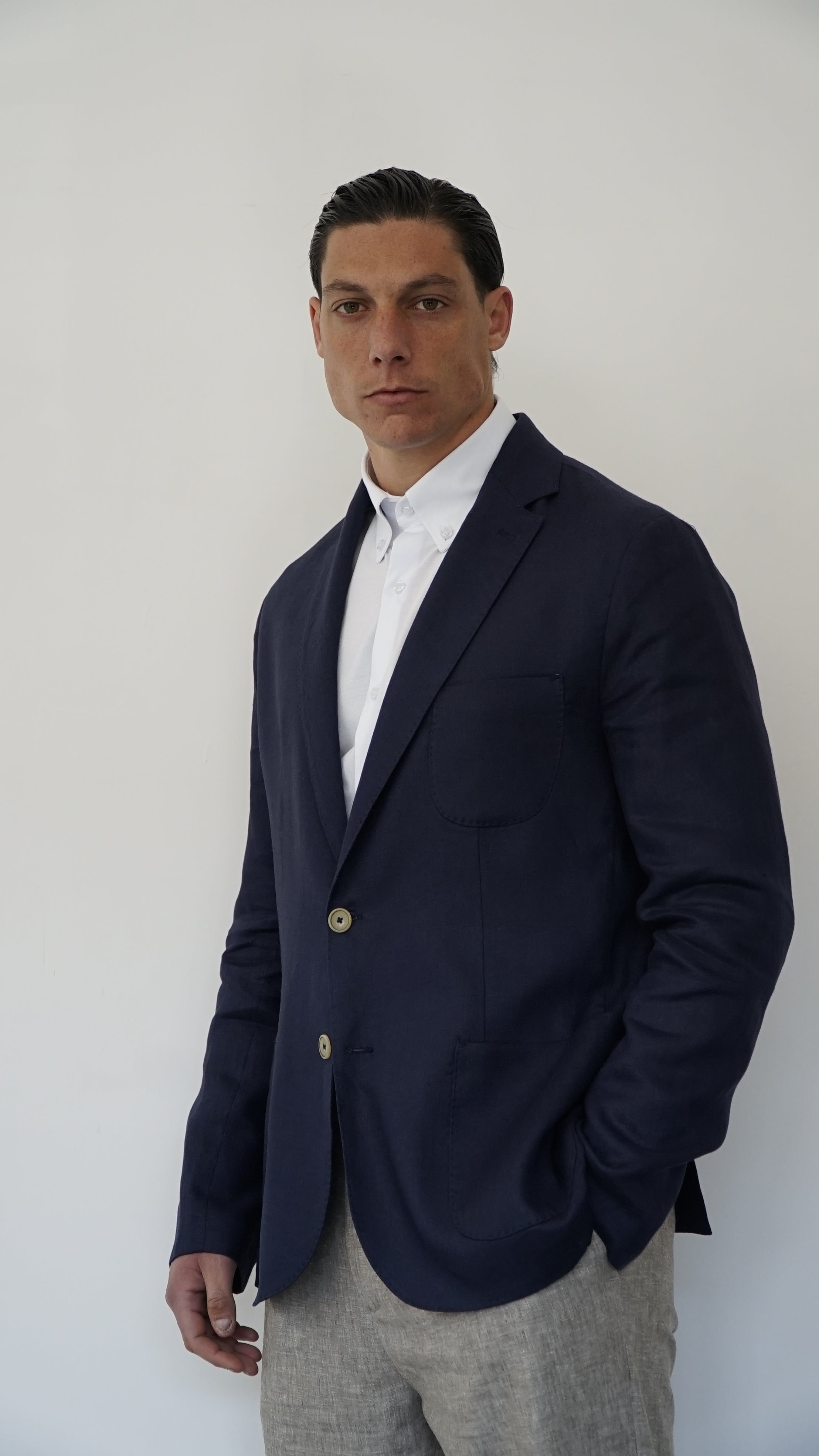 GIACCA IN 100% LINO - BIANCO - BLU - BEIGE - FANGO