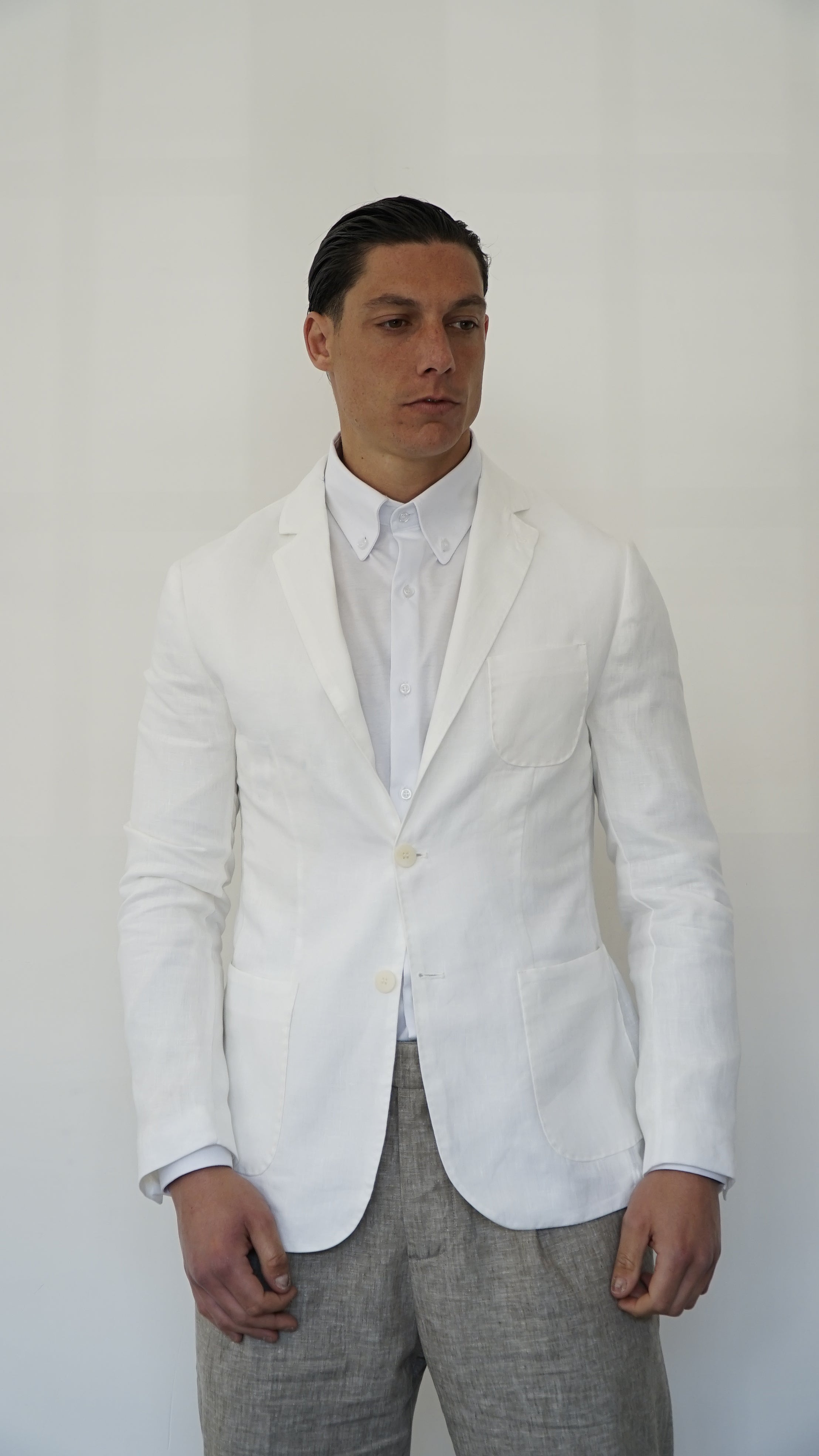 GIACCA IN 100% LINO - BIANCO - BLU - BEIGE - FANGO
