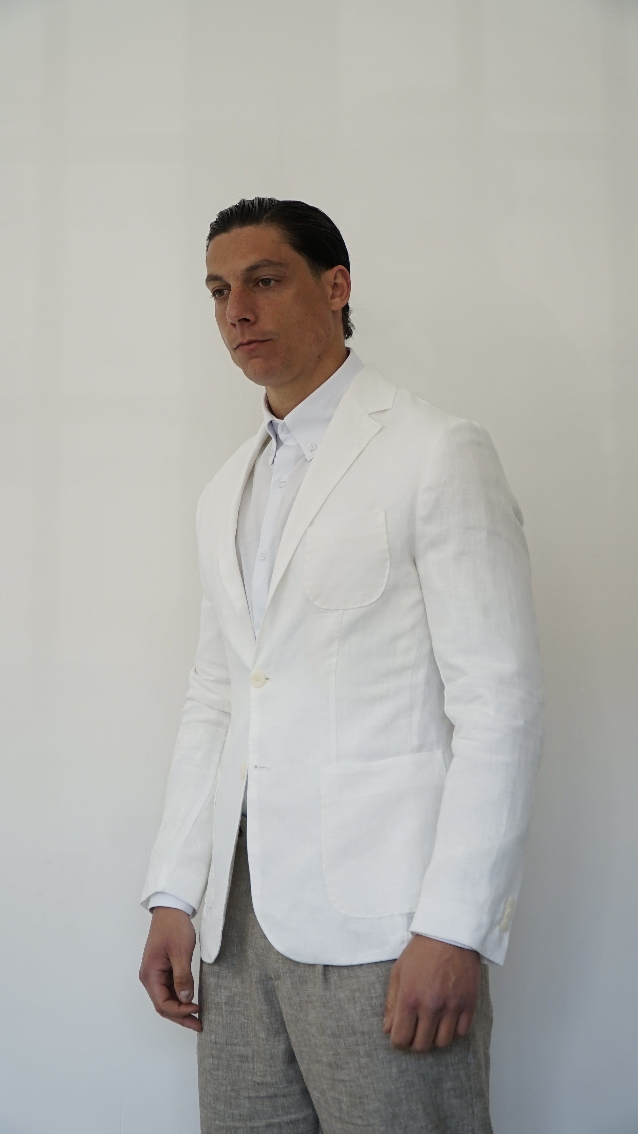 GIACCA IN 100% LINO - BIANCO - BLU - BEIGE - FANGO