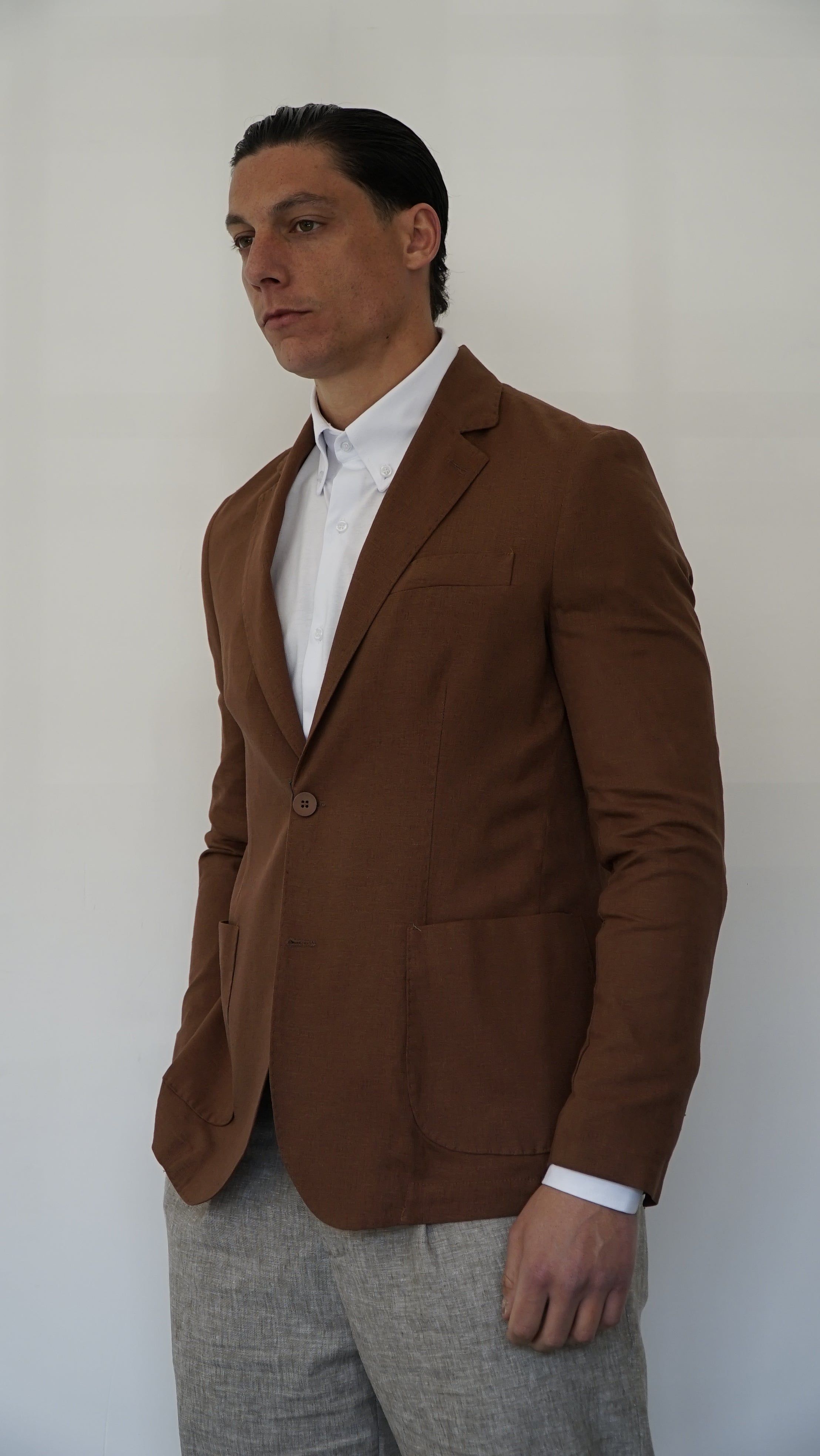 GIACCA IN 100% LINO - BIANCO - BLU - BEIGE - FANGO