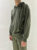 FELPA CON CAPPUCCIO IN CINIGLIA