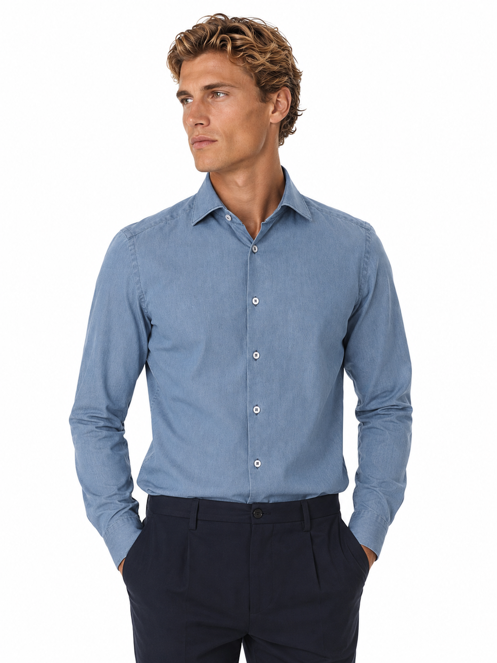 Camicia tessuto Chambray