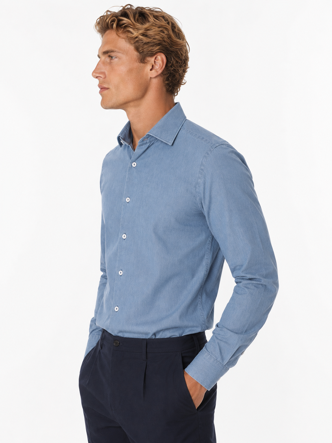 Camicia tessuto Chambray