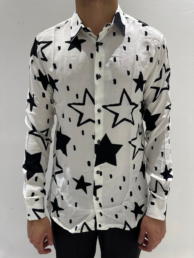 CAMICIA IN VISCOSA STELLATA