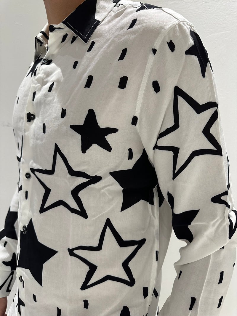 CAMICIA IN VISCOSA STELLATA