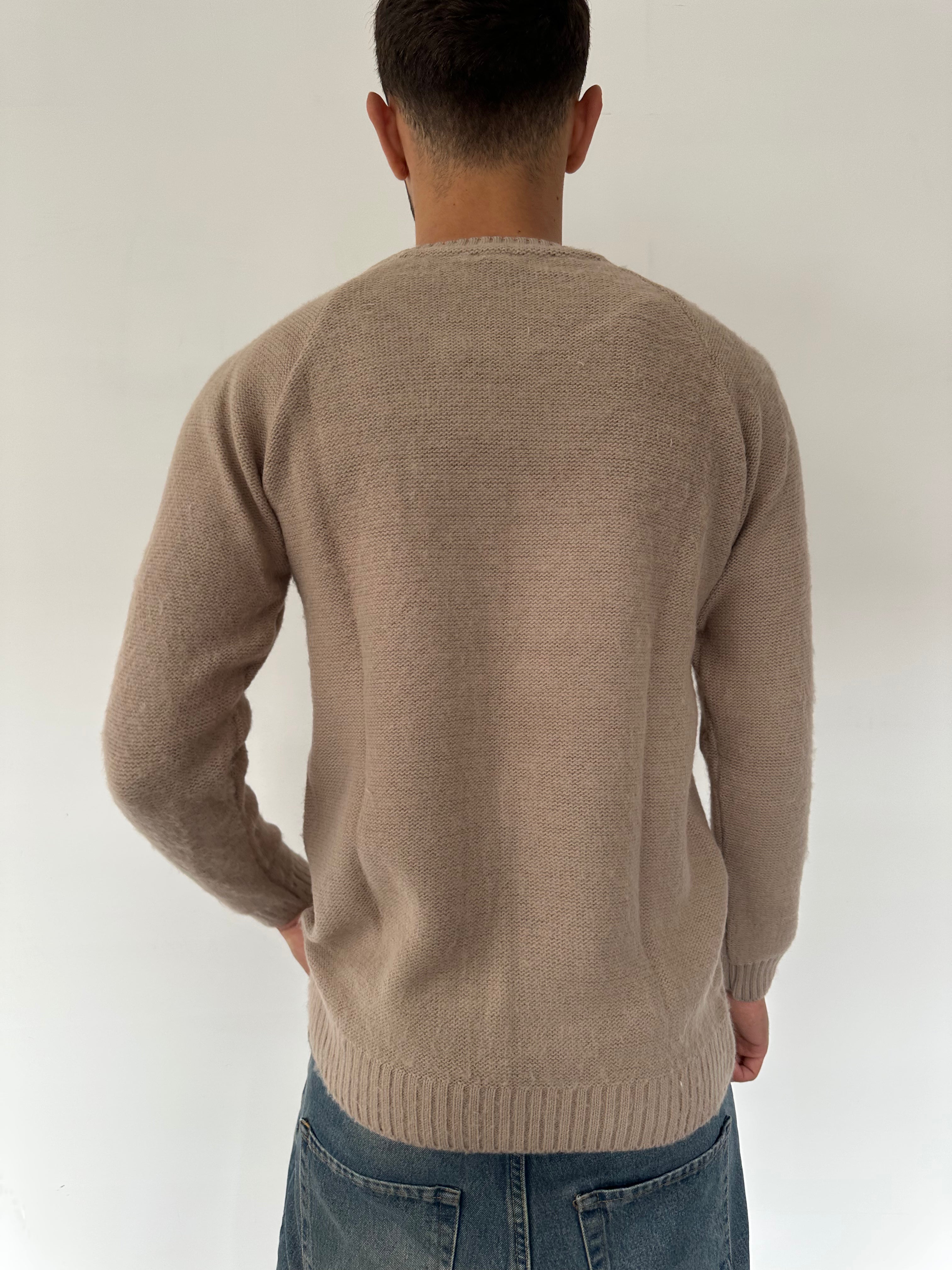 MAGLIONE GIROCOLLO BEIGE
