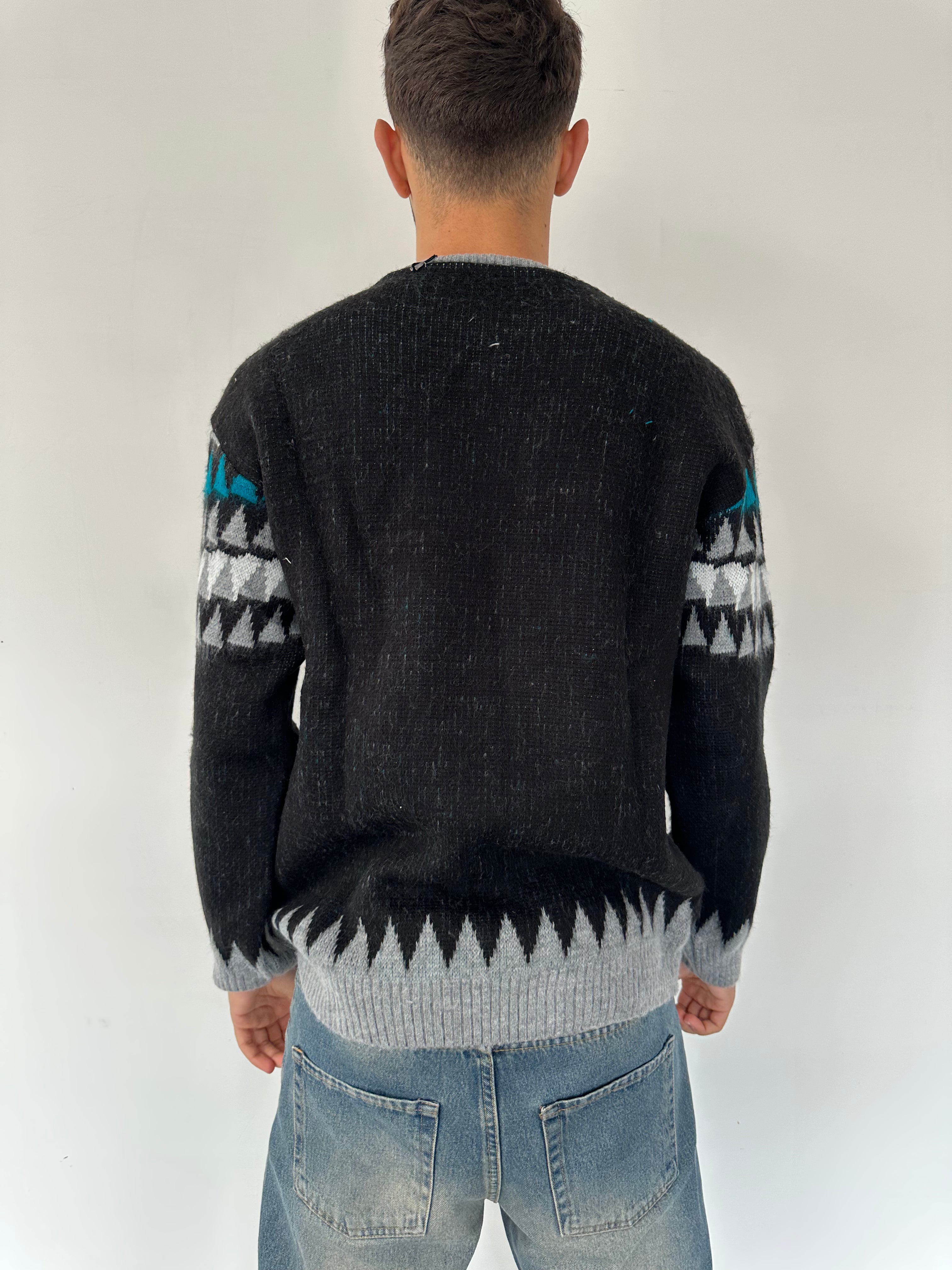 MAGLIONE GIROCOLLO CON FANTASIA