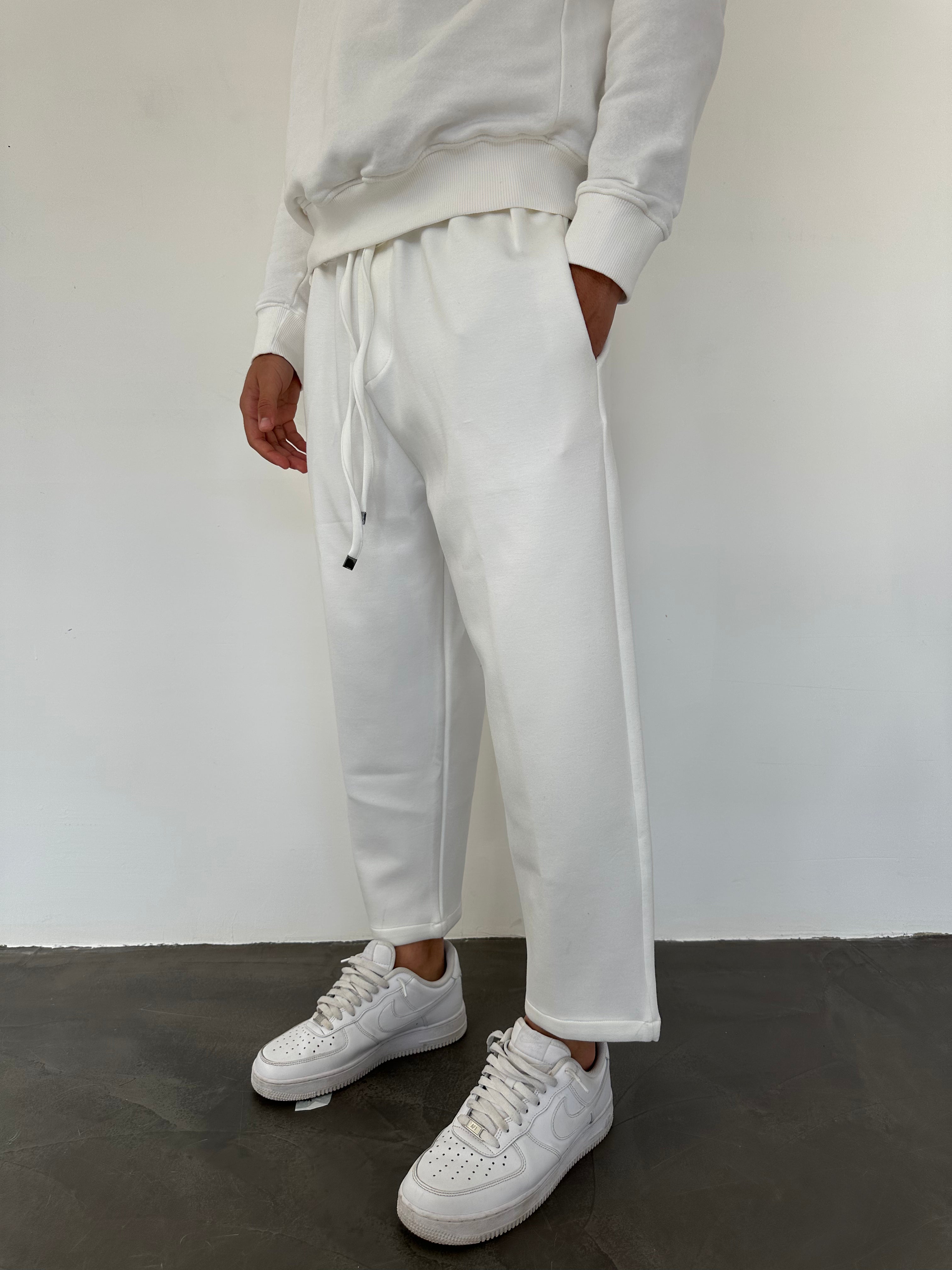PANTALONE SCUBA IN TESSUTO TECNICO Why Not Brand BIANCO