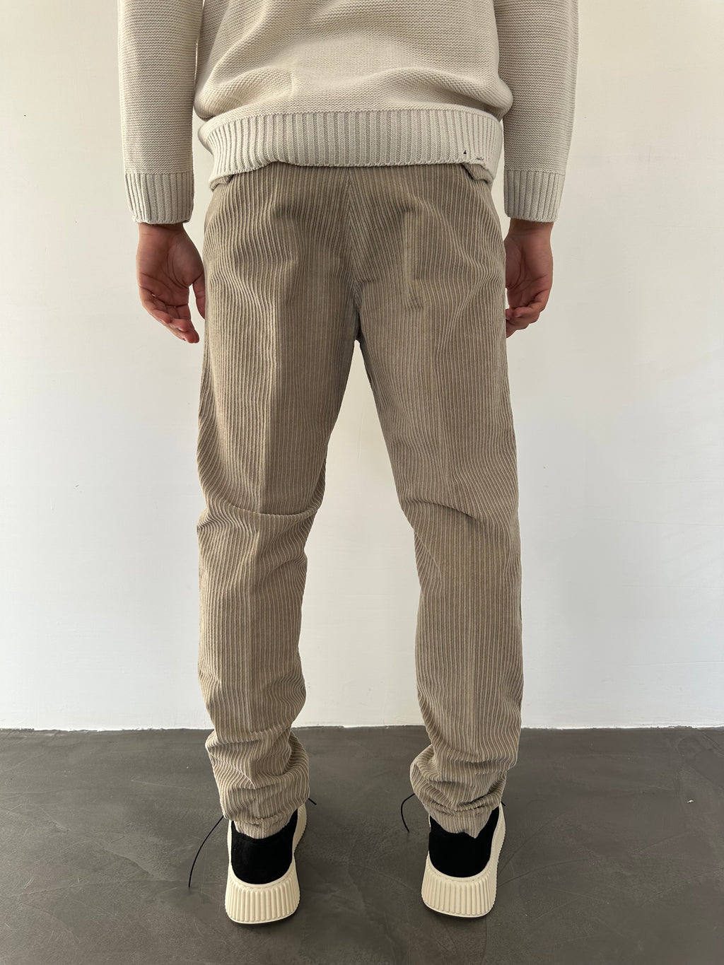 PANTALONE NEWMAN VELVET Why Not Brand PANNA BEIGE