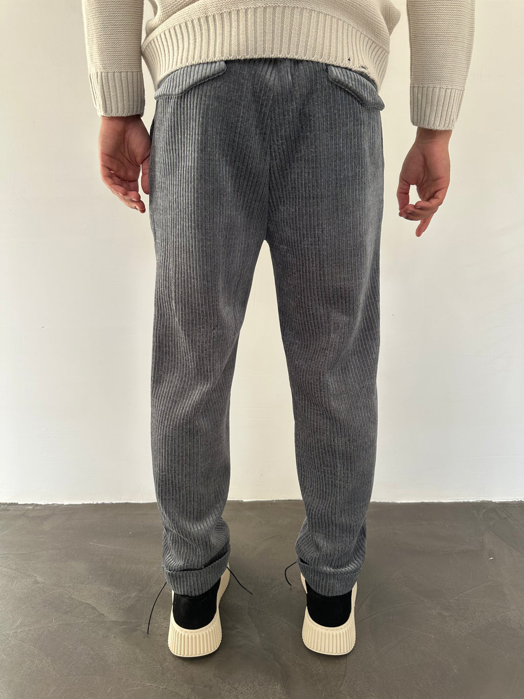 PANTALONE NEWMAN VELVET Why Not Brand GRIGIO