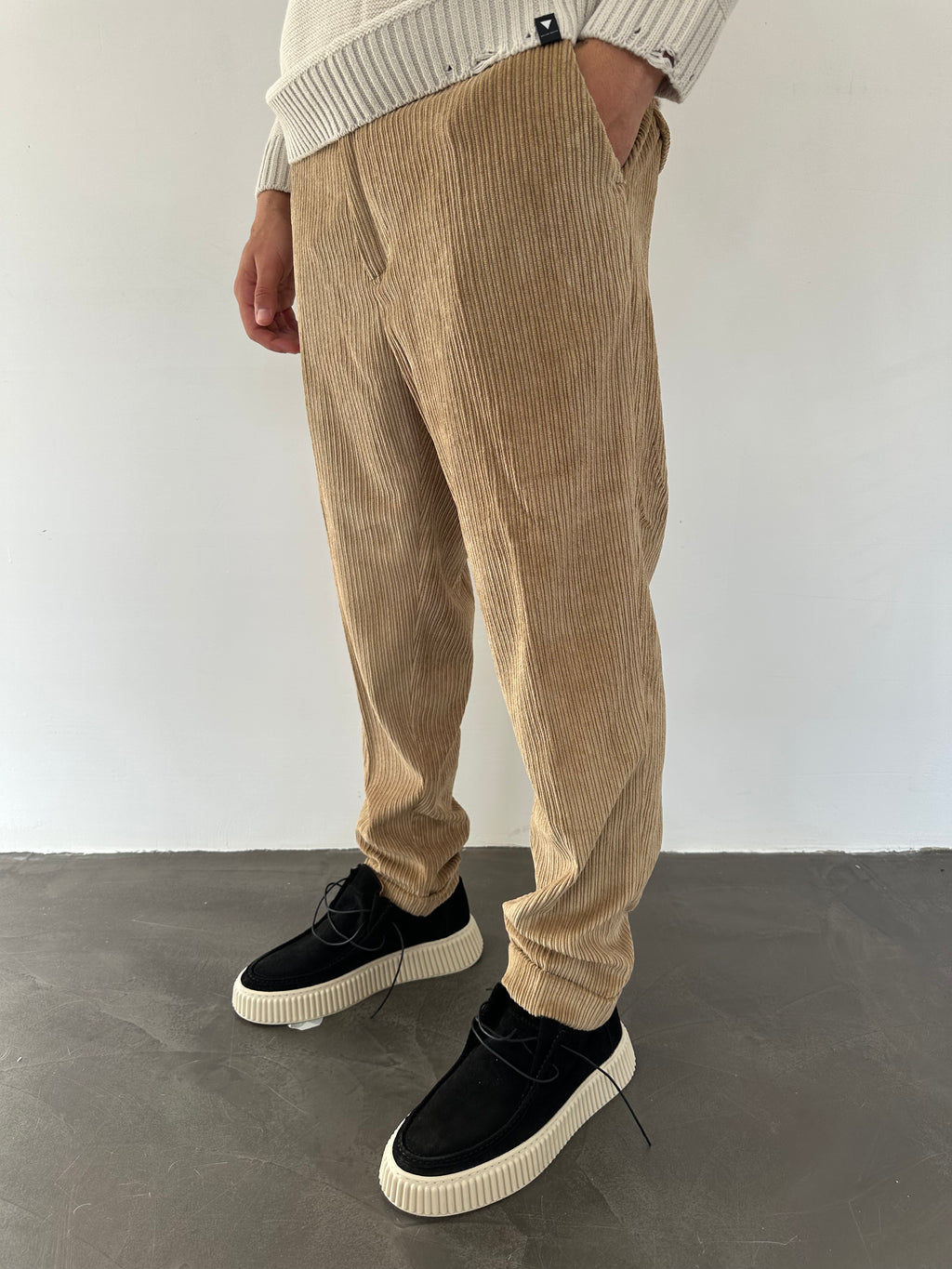 PANTALONE NEWMAN VELVET Why Not Brand BEIGE