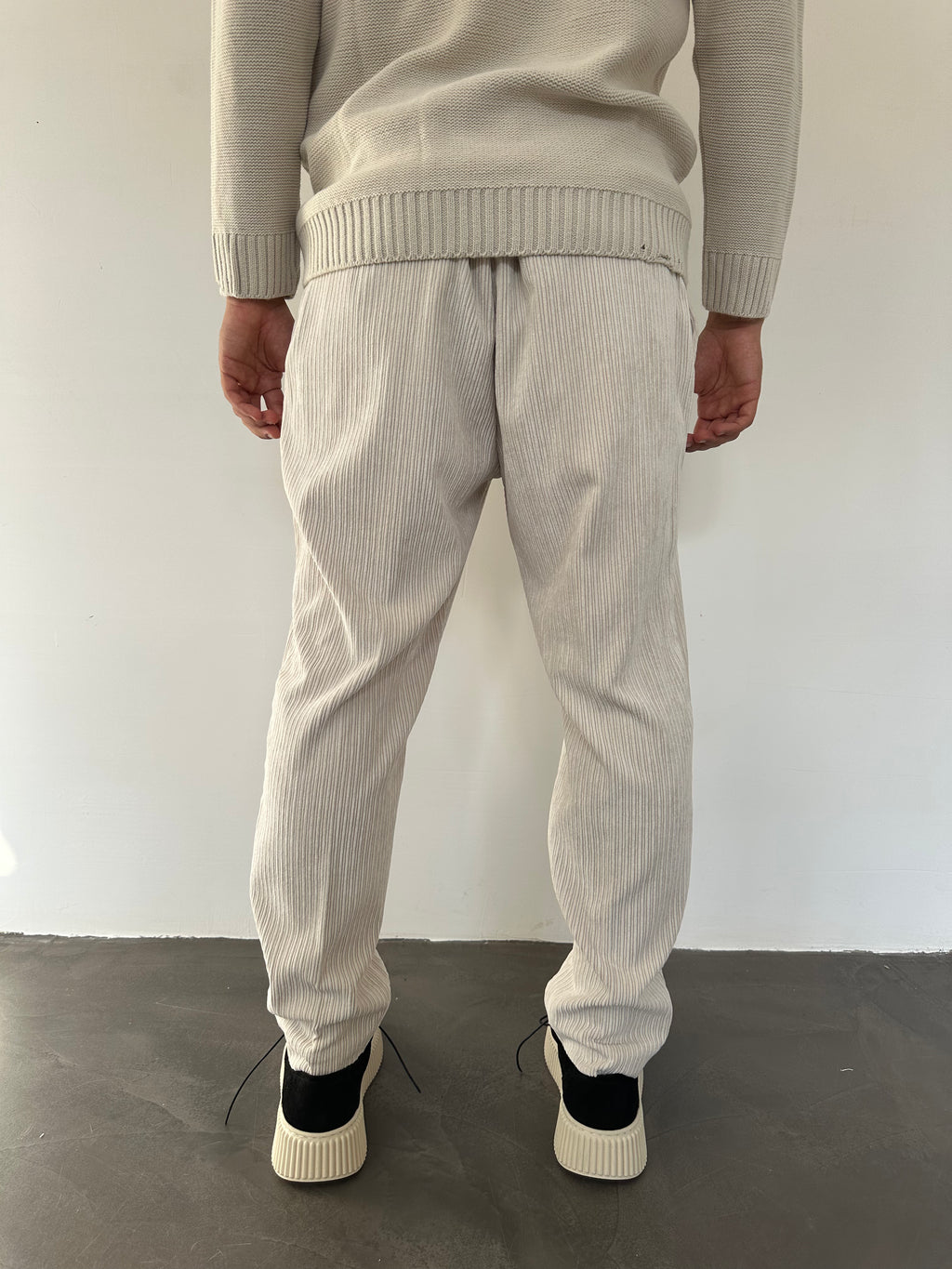 PANTALONE NEWMAN VELVET Why Not Brand GRIGIO CHIARO