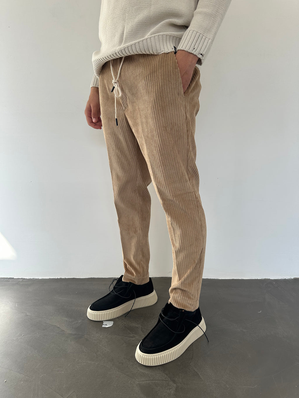 PANTALONE NEWMAN VELVET Why Not Brand BEIGE