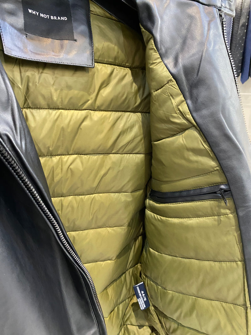 Bomber in ecopelle con zip