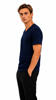 T-SHIRT IN FILO DI SCOZIA SCOLLO A V