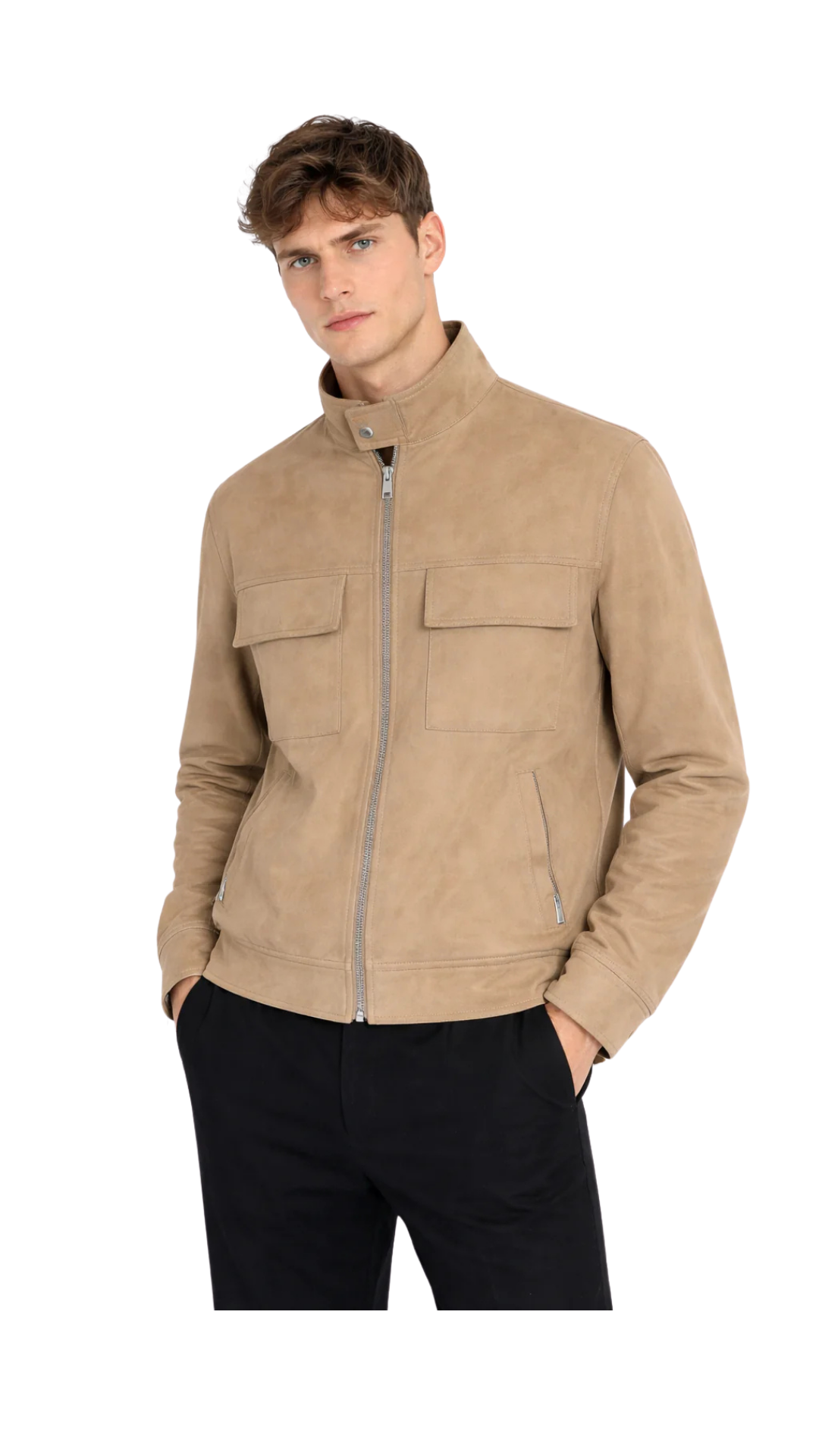 BIKER IN CAMOSCIO COLLO COREANO