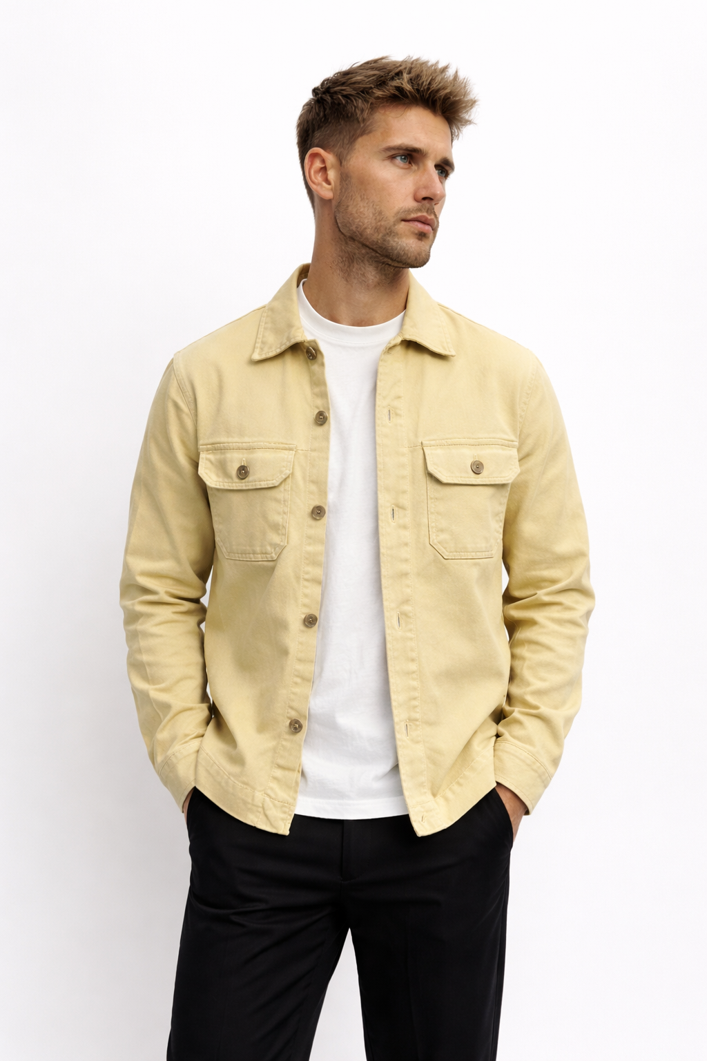 FIELD JACKET IN BULL CON PATCH