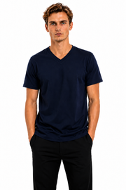 T-SHIRT IN FILO DI SCOZIA SCOLLO A V