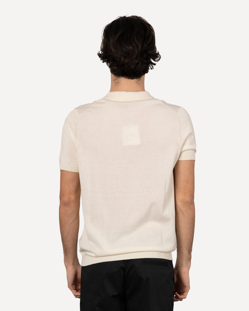 Polo a cardigan con bottoni in filo