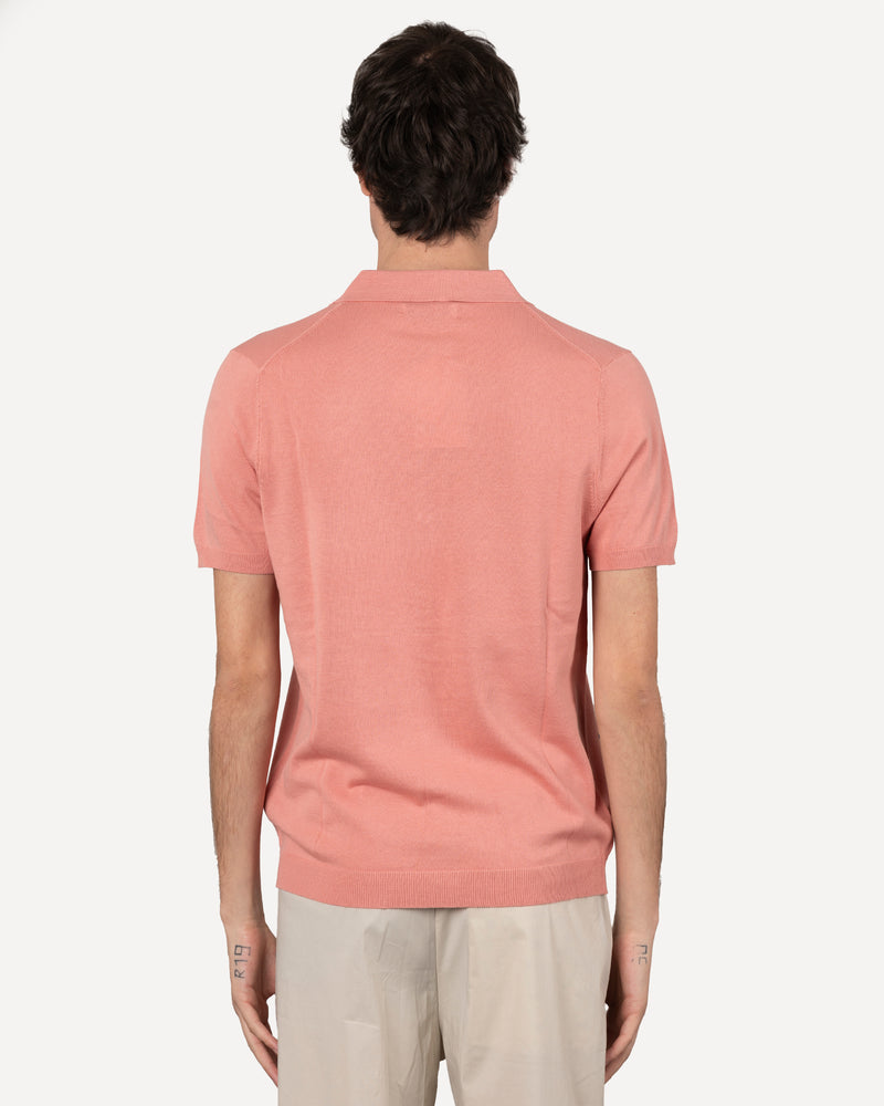 Polo a cardigan con bottoni in filo