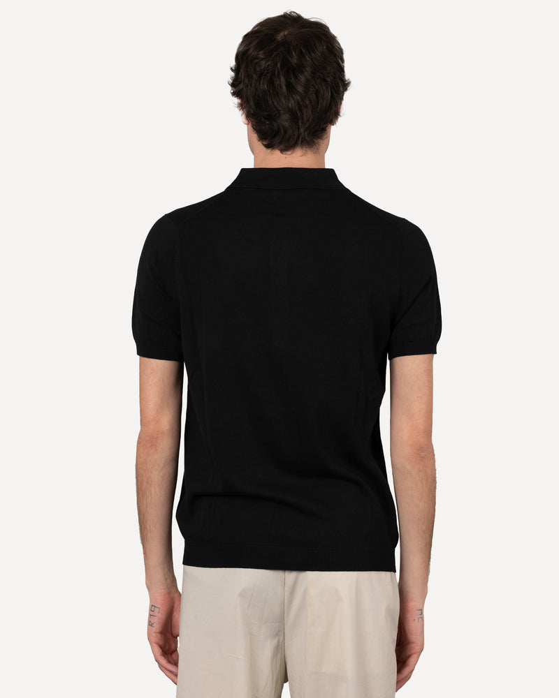 Polo a cardigan con bottoni in filo