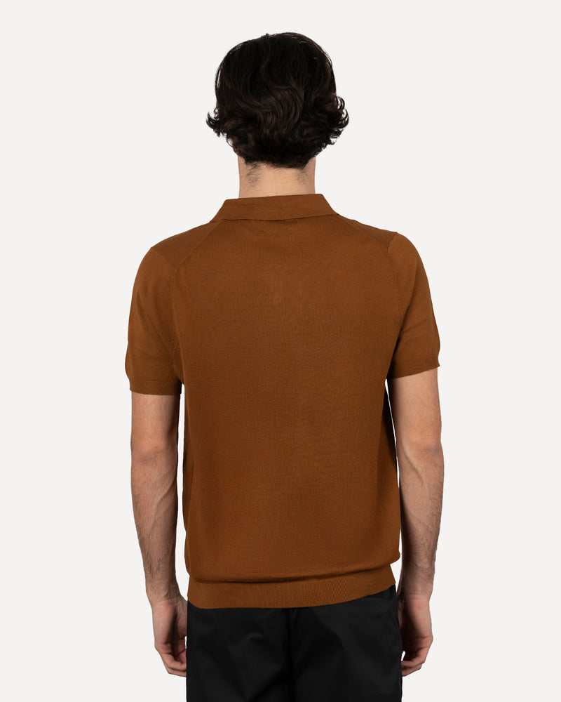 Polo a cardigan con bottoni in filo