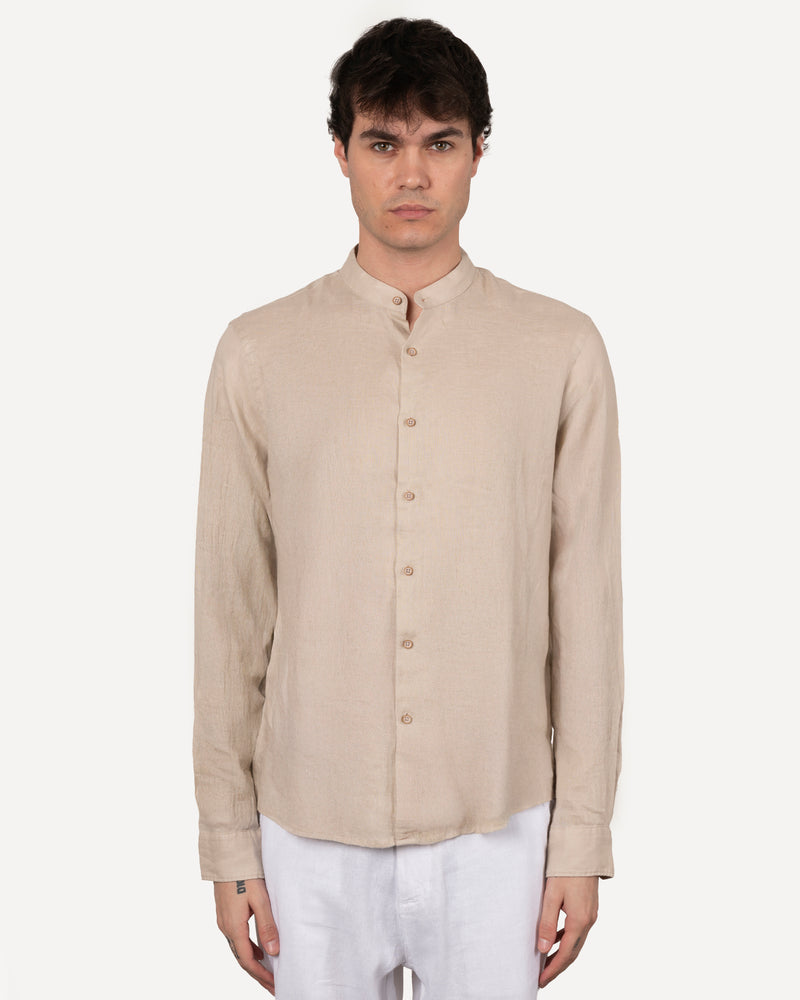 Camicia in lino collo coreano