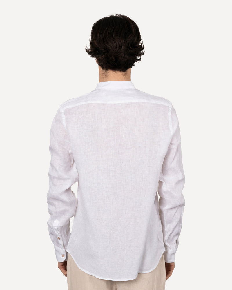Camicia in lino collo coreano