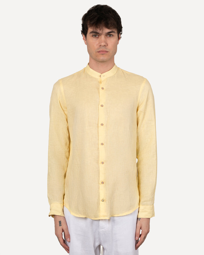 Camicia in lino collo coreano