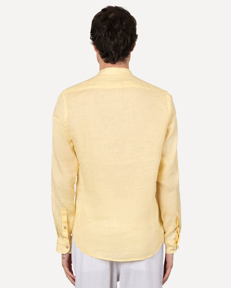 Camicia in lino collo coreano