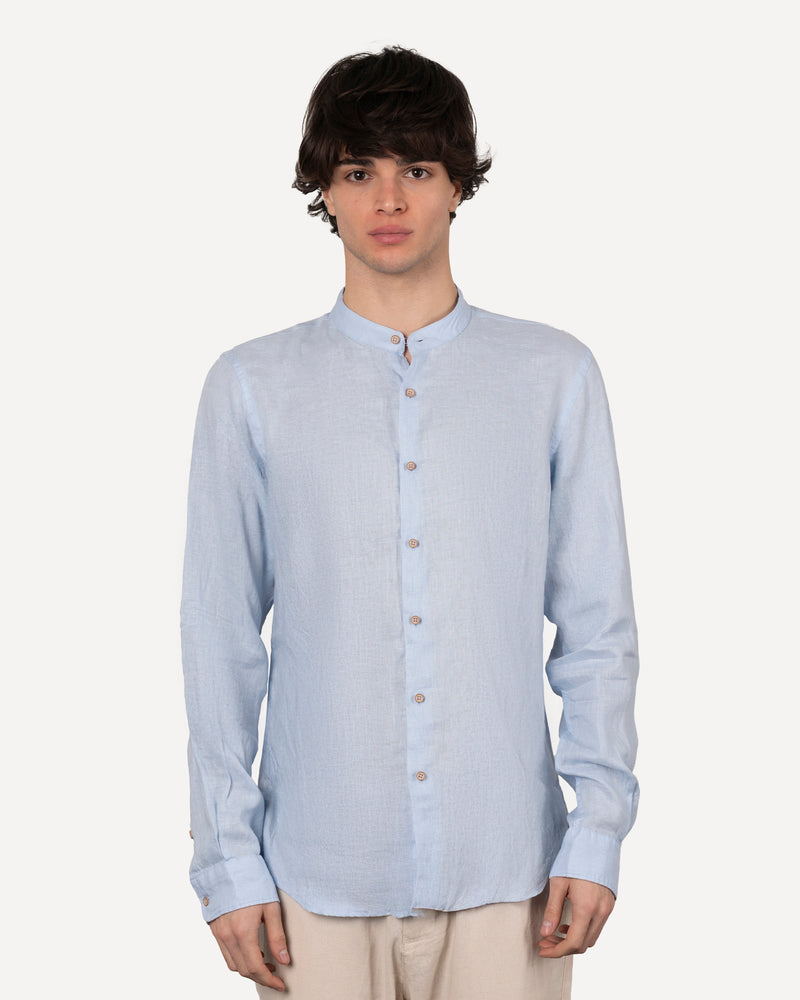 Camicia in lino collo coreano