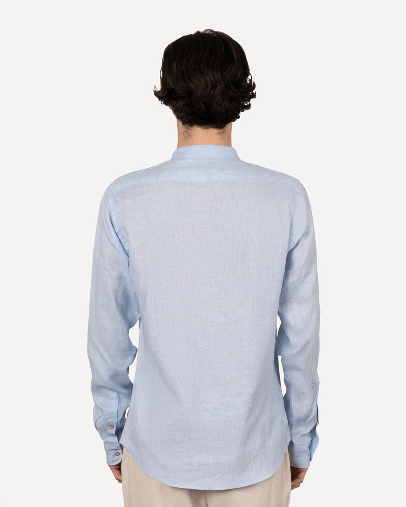 Camicia in lino collo coreano