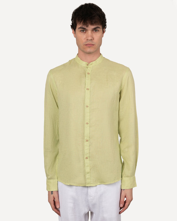 Camicia in lino collo coreano