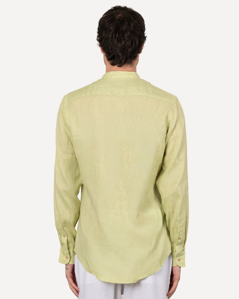 Camicia in lino collo coreano