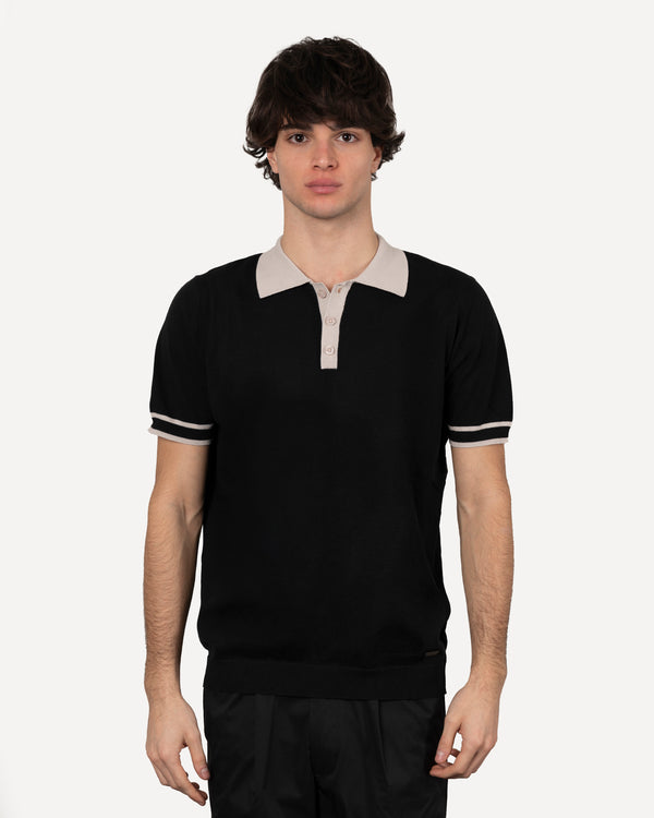 Polo bicolore mezza manica