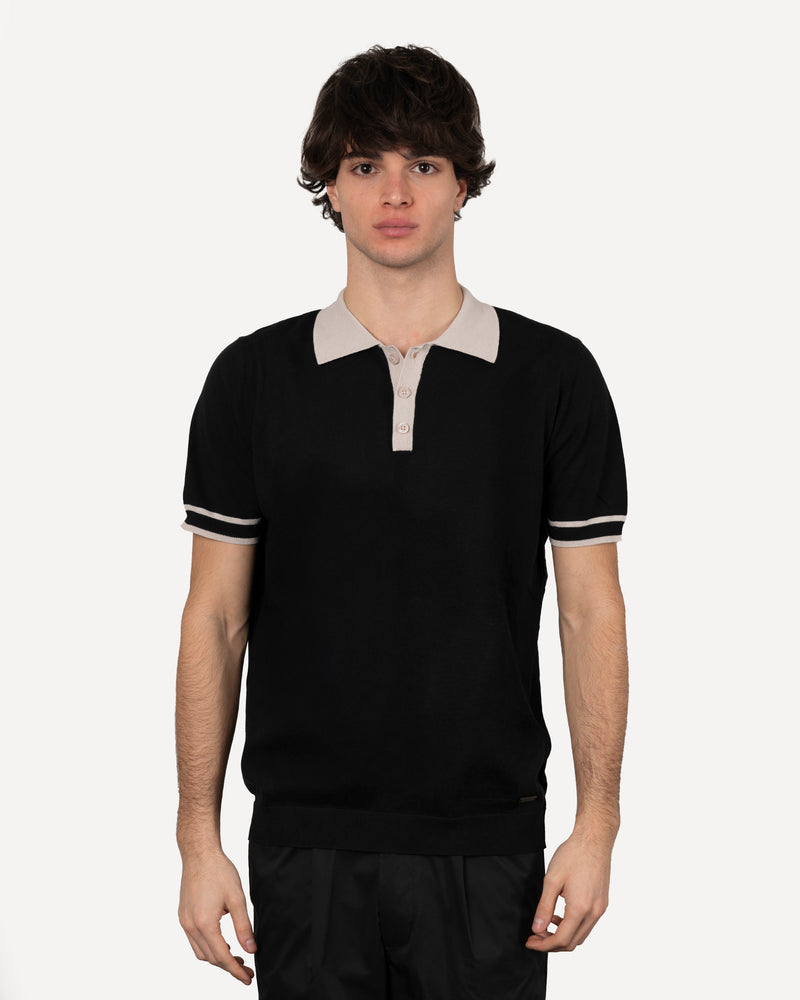 Polo bicolore mezza manica