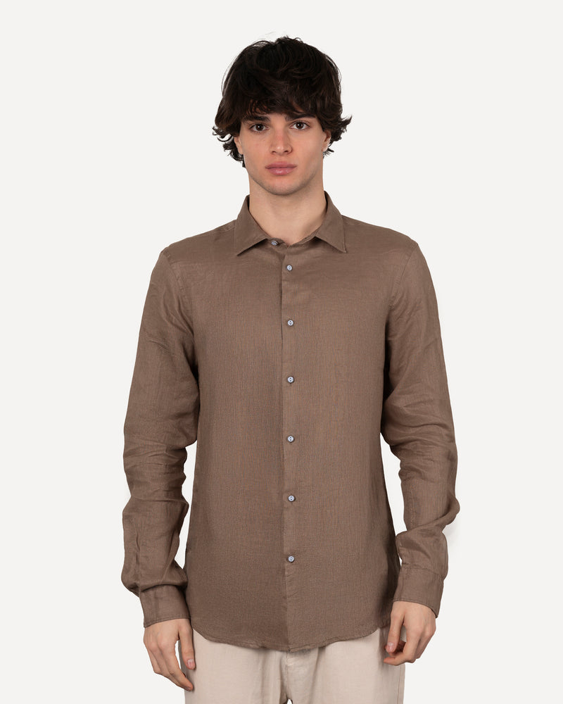 Camicia in lino collo italiano