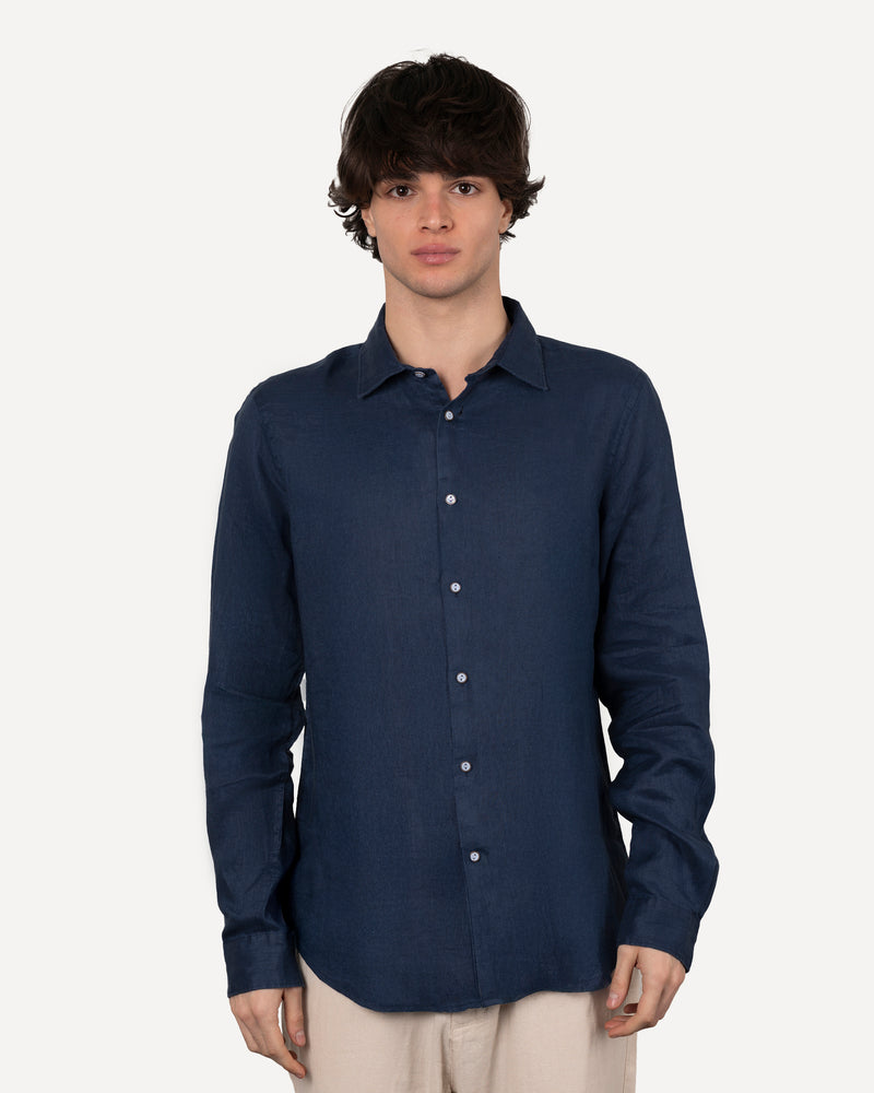 Camicia in lino collo italiano