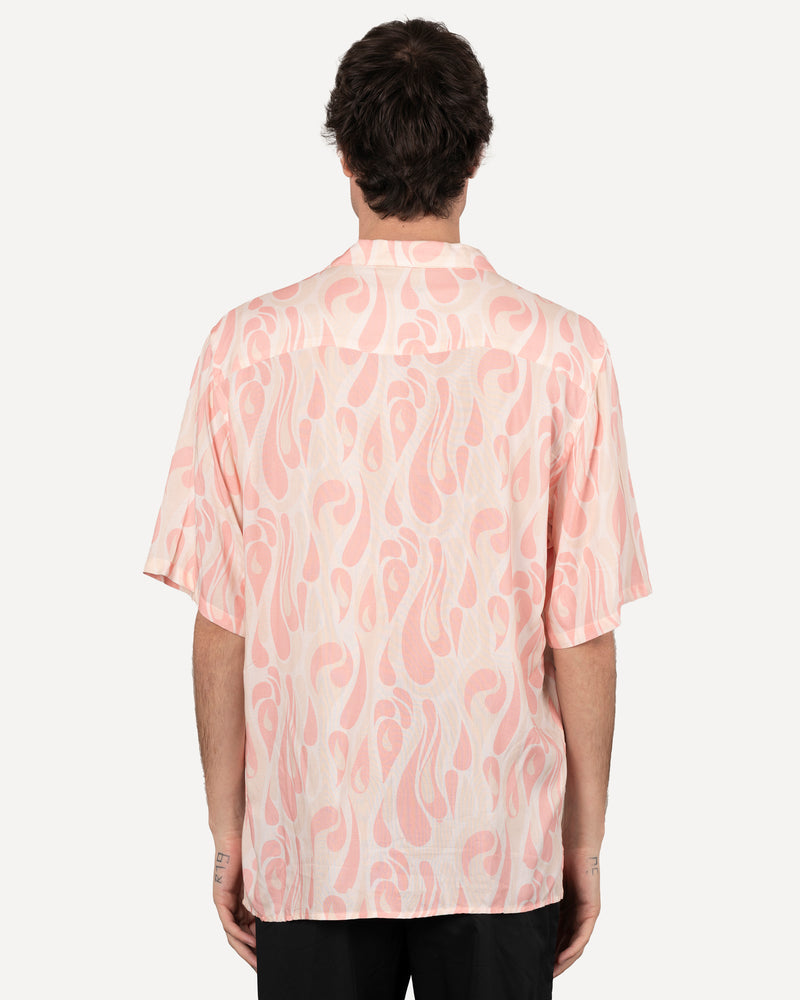 Camicia a fantasia con fiamme