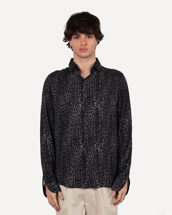 Camicia a manica lunga in viscosa