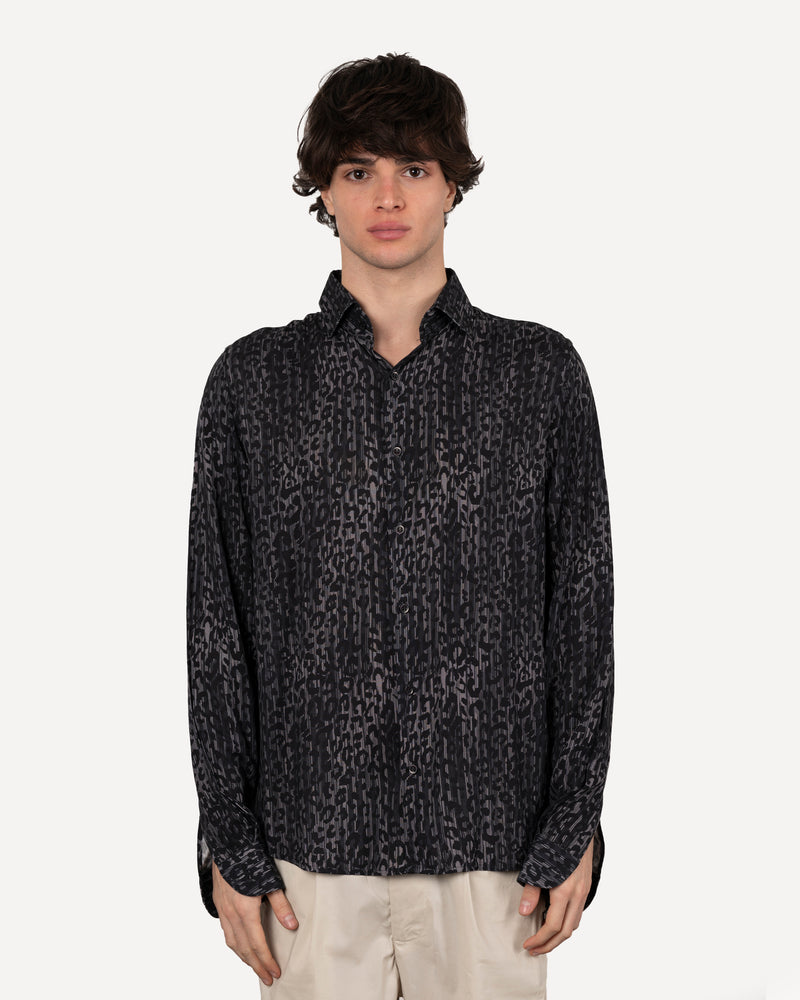 Camicia a manica lunga in viscosa
