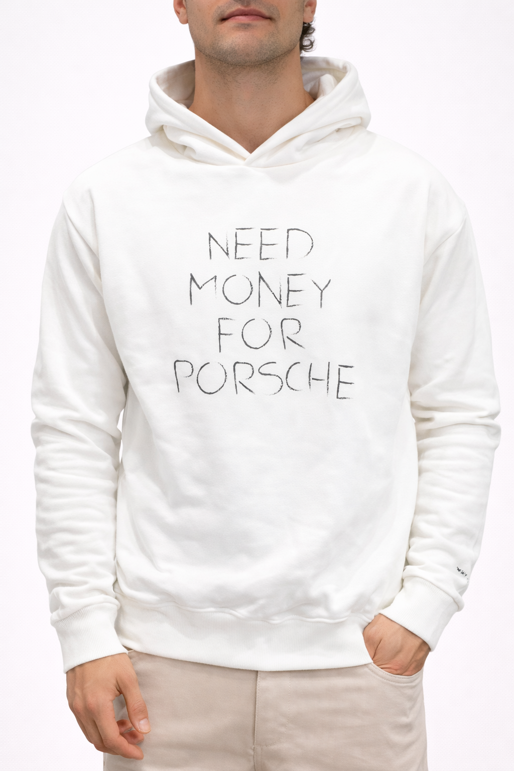 FELPA Why not Brand CON CAPPUCCIO NEED MONEY