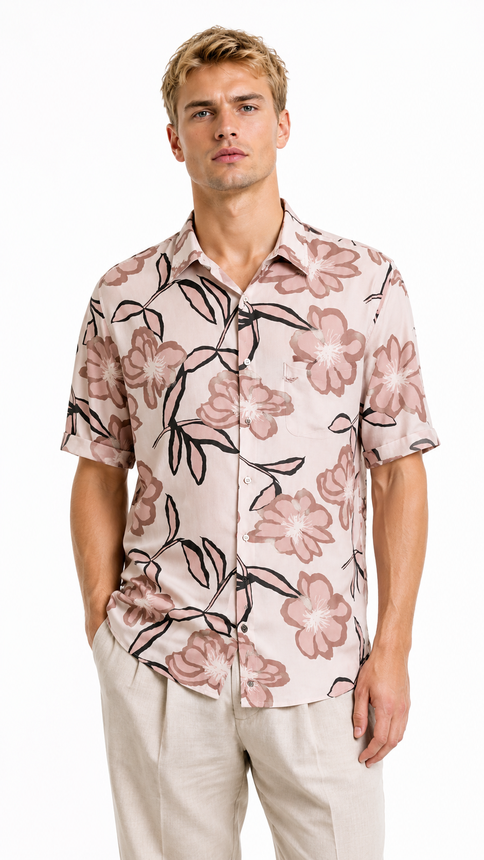 CAMICIA A FANTASIA CON FIORI