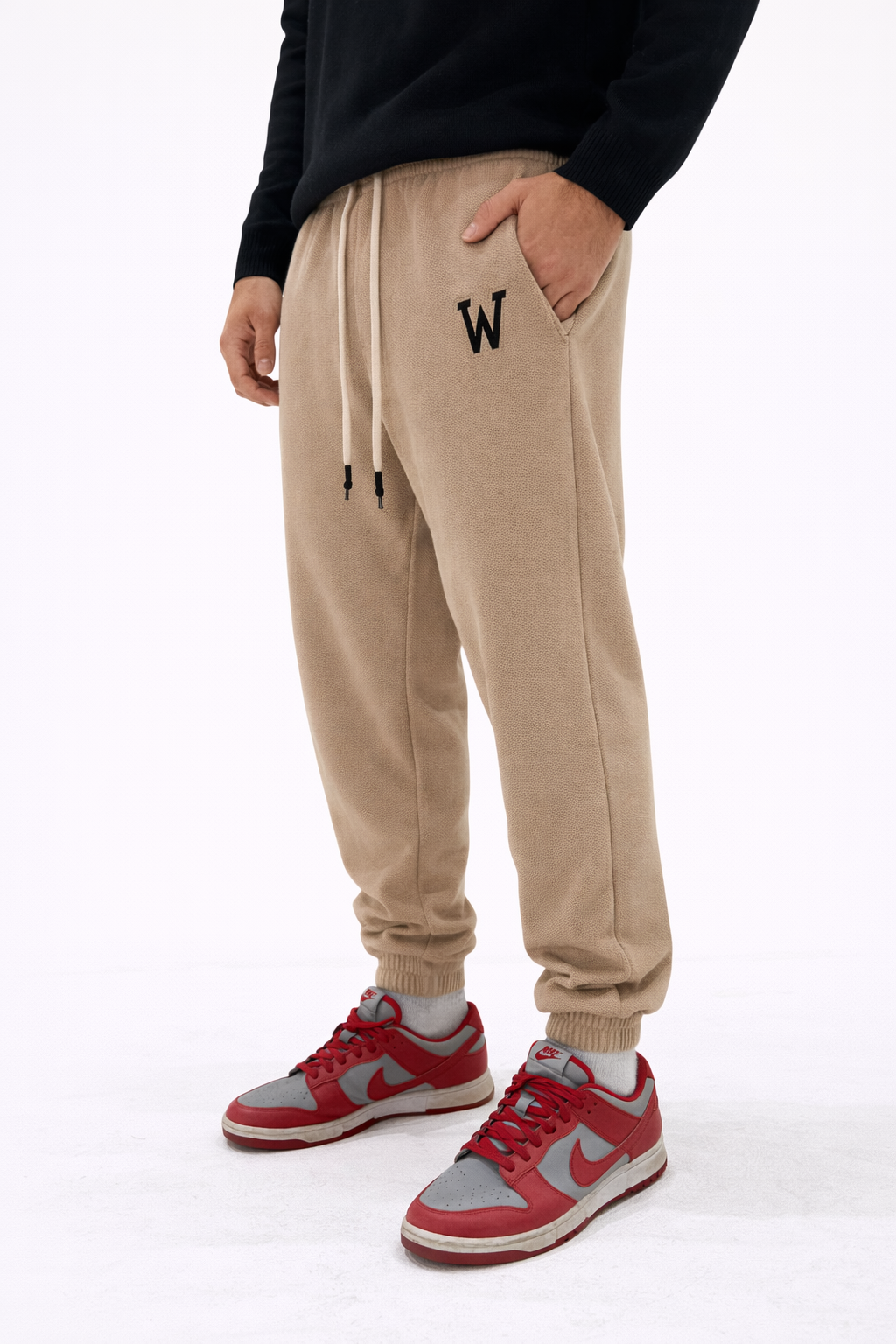 PANTALONE TUTA IN MAGLIA CON LOGO