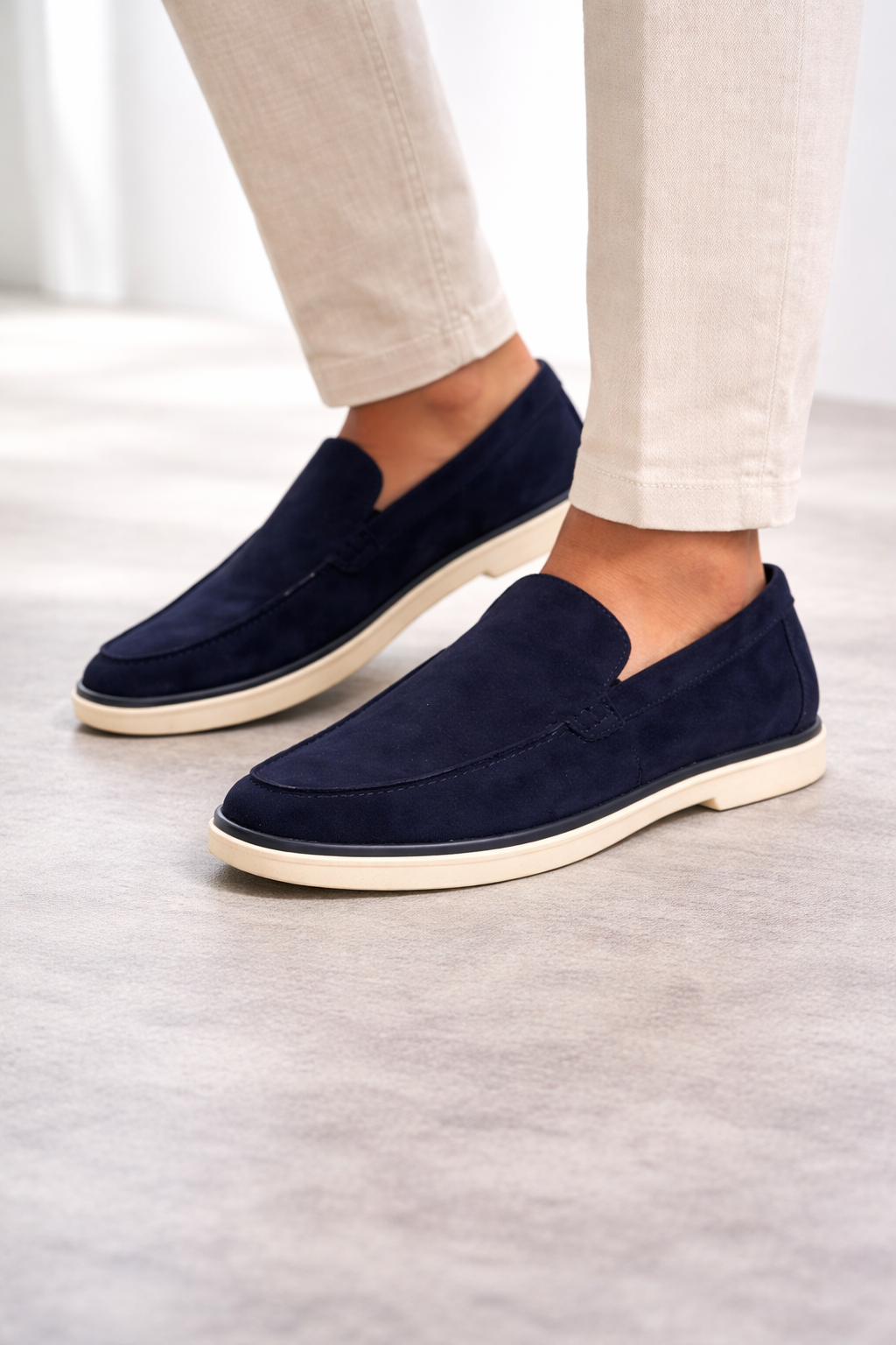 MOCASSINO TULUM IN CAMOSCIO BLU