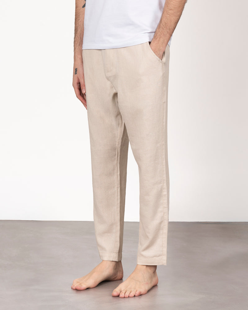 Pantalone in lino con laccio