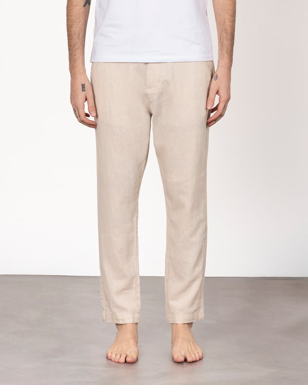 Pantalone in lino con laccio