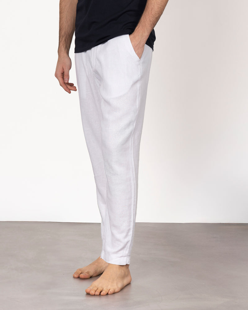 Pantalone in lino con laccio