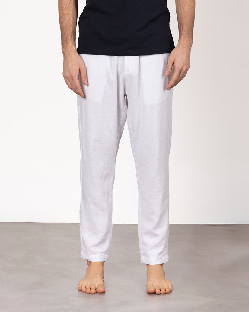 Pantalone in lino con laccio