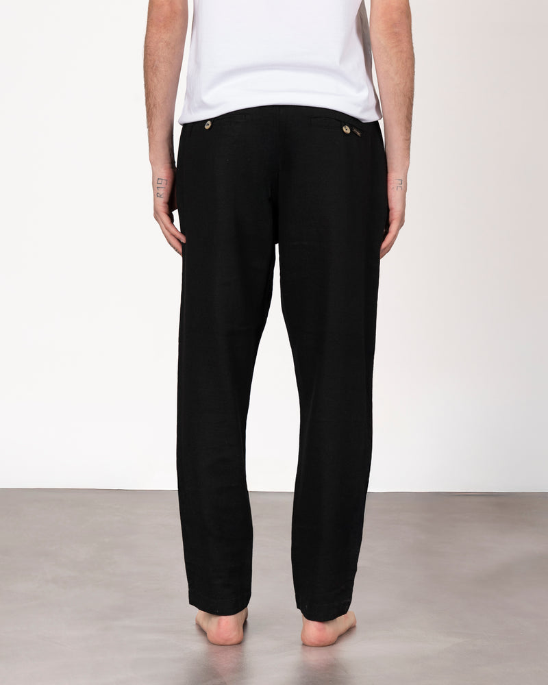 Pantalone in lino con laccio